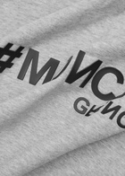 Moncler Grenoble Logo Hooded Cotton Sweatshirt Grey