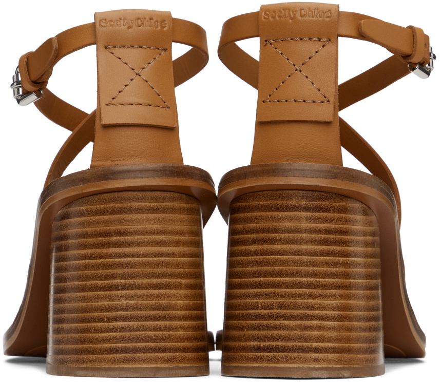 ほぼ未使用　chloe sandal NIB Chloe Woody Logo-Embroidered White Leather Slide Sandals