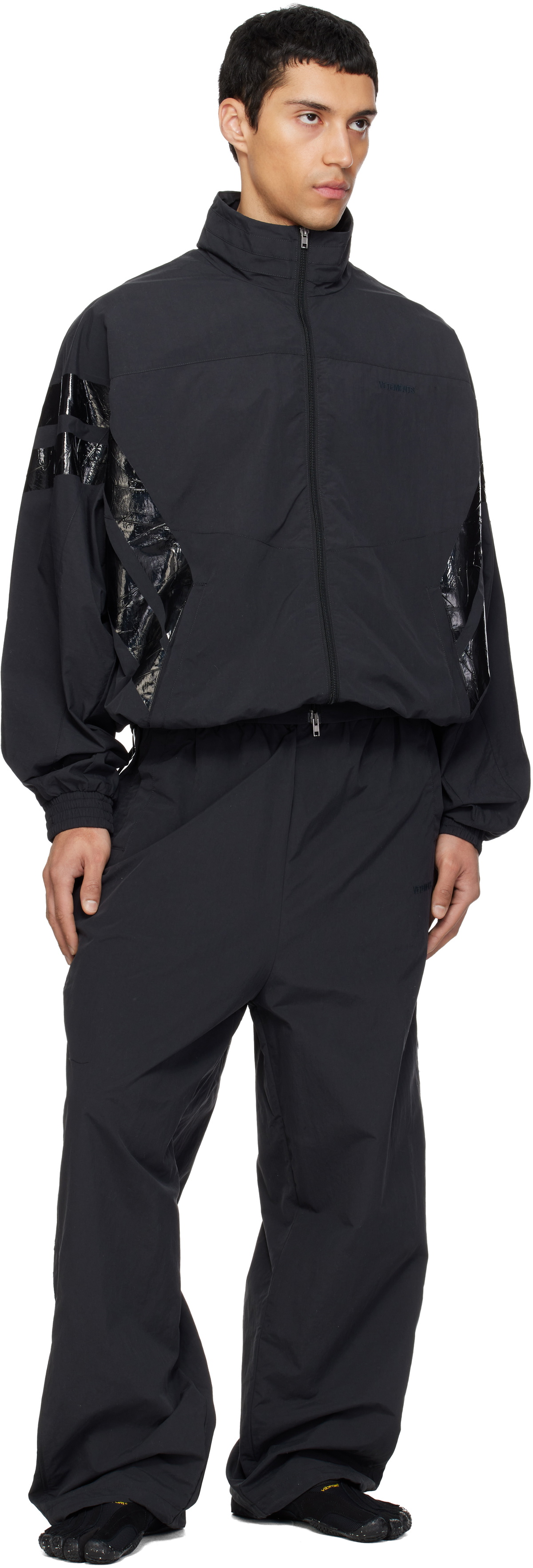 VETEMENTS Black Taped Track Jacket