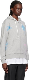 Comme des Garçons Shirt Gray Paint Splatter Hoodie