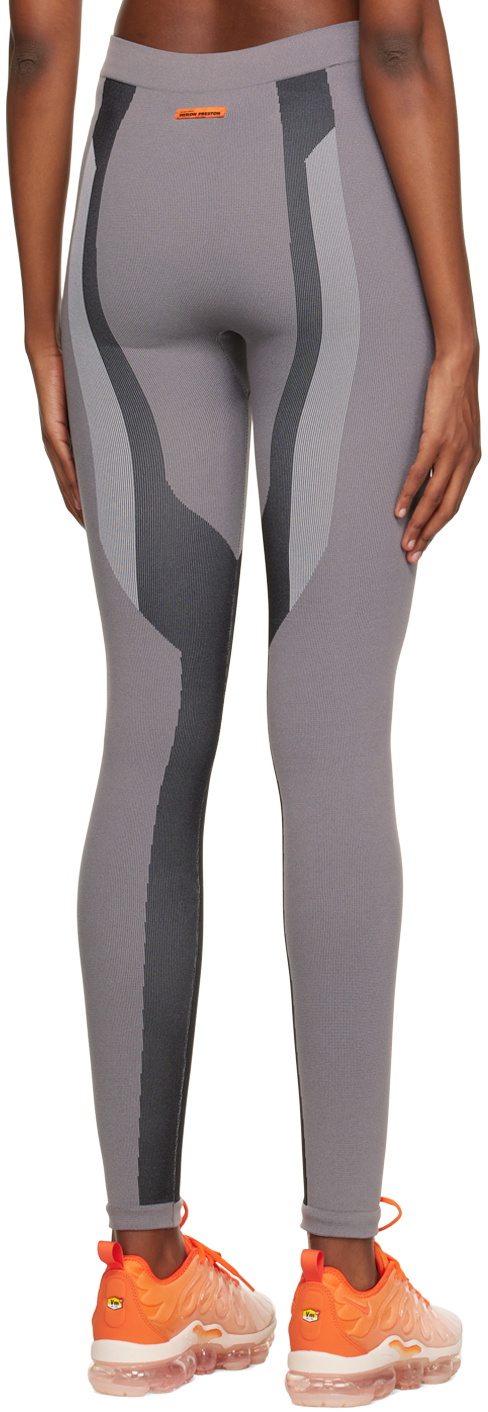 Heron Preston 3D RIBBING LEGGINGS Grey - GREY/BLACK