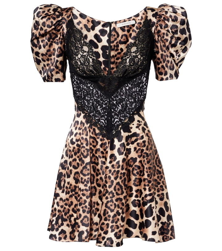 Photo: Rodarte Leopard-print silk satin minidress