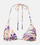 Alexandra Miro Leoni printed triangle bikini top