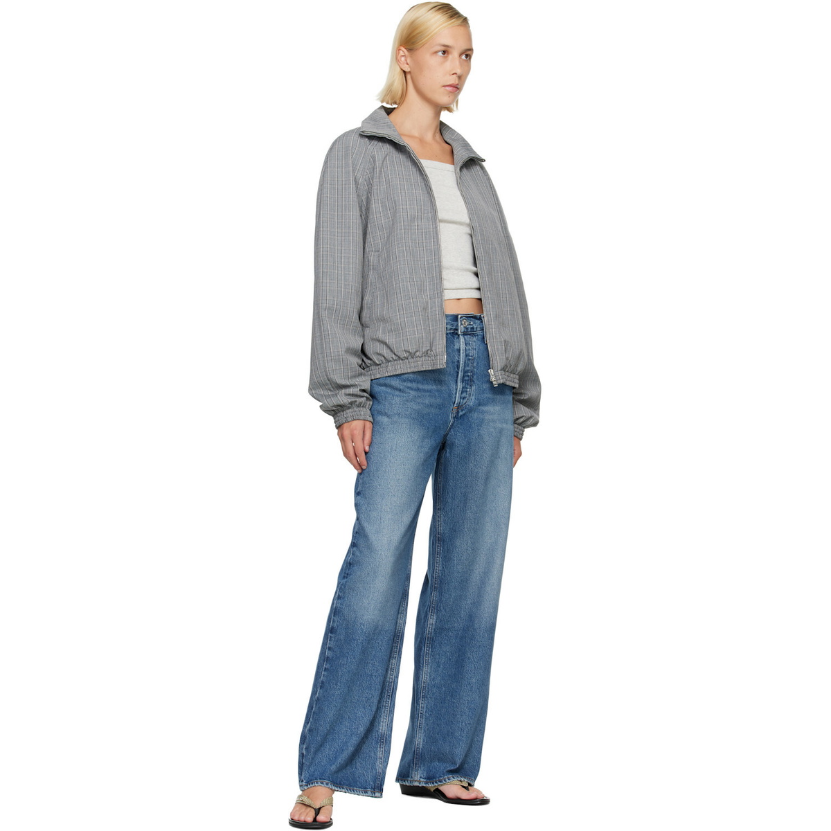 AGOLDE Blue Low Slung Baggy Jeans