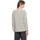 Junya Watanabe Off-White Horizontal Stripe Sweater