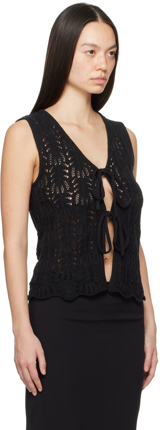 The Garment Black V-Neck Vest