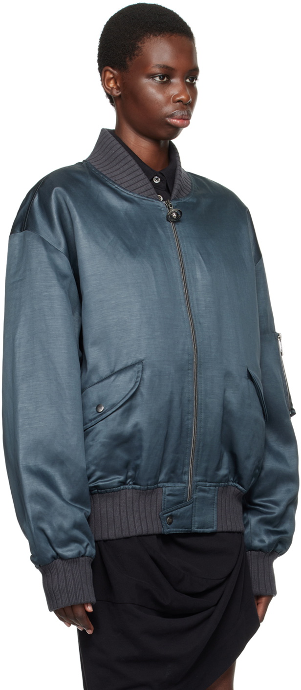 Vivienne Westwood Gray Bernardo Bomber Jacket