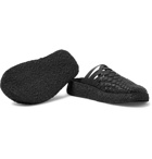 Malibu - Colony Woven Faux Leather Sandals - Black