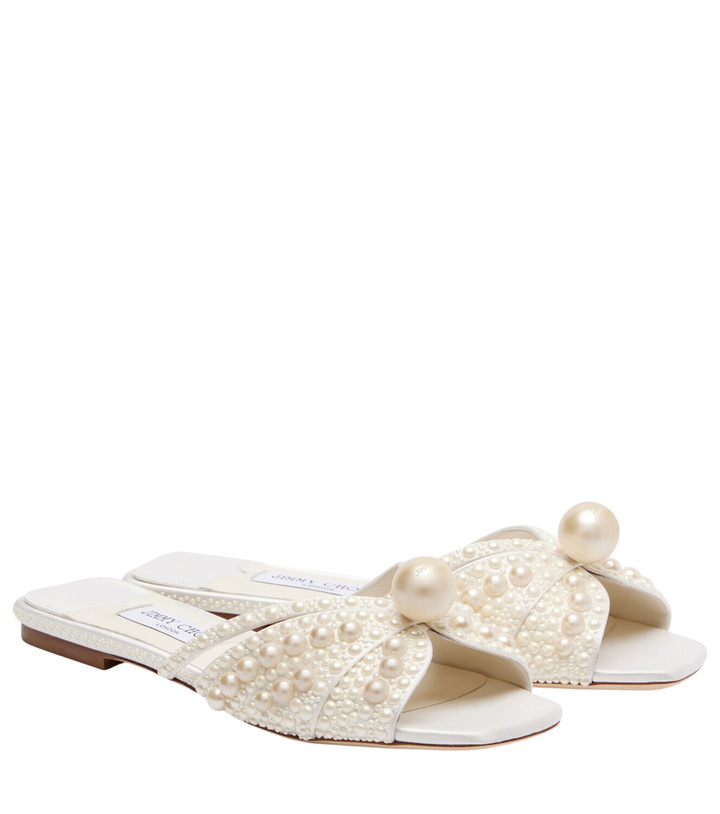 Photo: Jimmy Choo Siva embellished satin slides