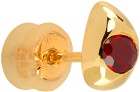 FARIS Gold Egg Gem Stud Single Earring