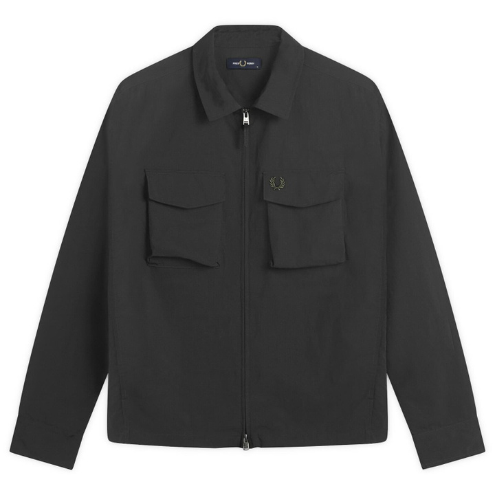 Photo: Fred Perry Men's Ripstop Pocket Overshirt in Black