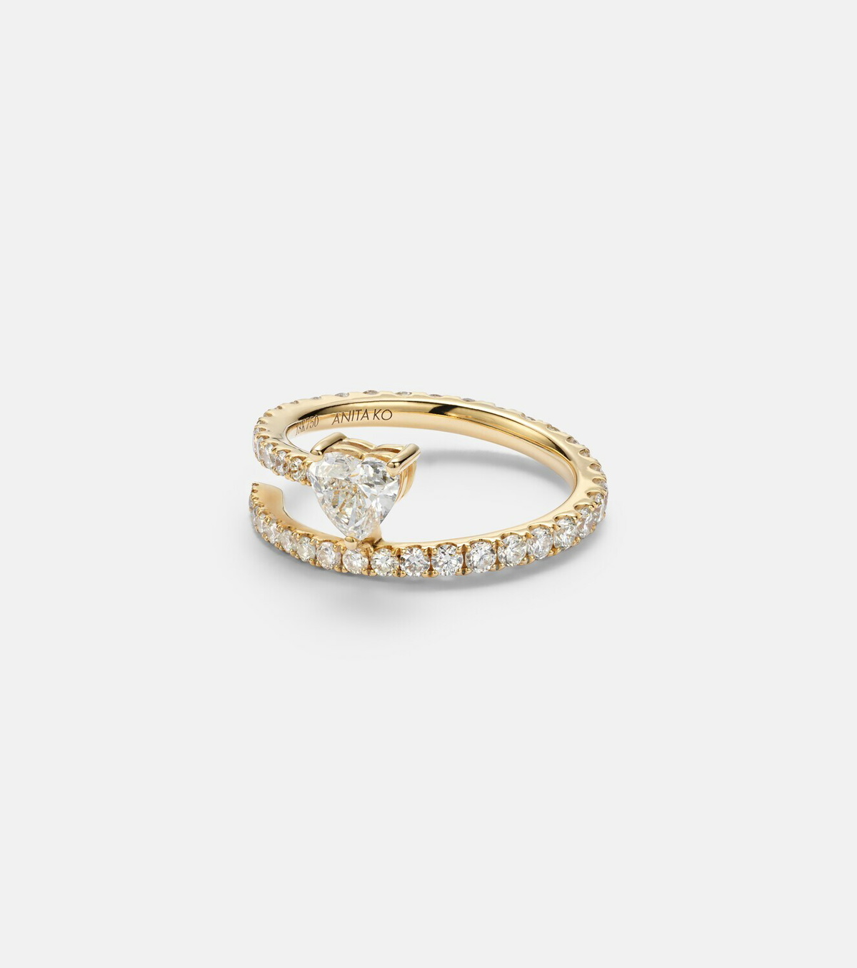 Anita Ko 18kt gold (750/1000) ring with diamonds