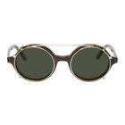 Han Kjobenhavn Tortoiseshell and Gold Clip-On Doc Sunglasses