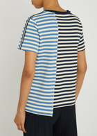 3.1 Phillip Lim Patchwork Striped Cotton T-shirt Stripe