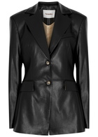 Nanushka Hathi Faux Leather Blazer Black