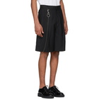 CMMN SWDN Black Jayson Double Pleat Shorts