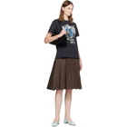 GANNI Black Flowers T-shirt