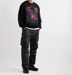 MCQ - Printed Loopback Cotton-Jersey Sweatshirt - Black