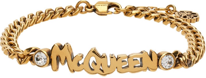 Photo: Alexander McQueen Gold Graffiti Chain Bracelet