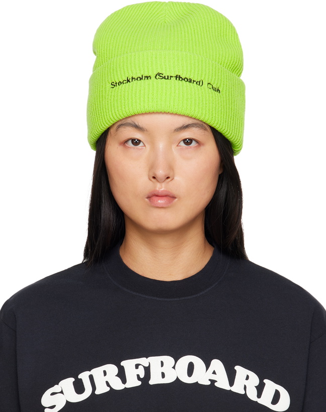 Photo: Stockholm (Surfboard) Club Green Logo Beanie