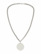 VETEMENTS - Grinder Logo-Engraved Silver-Tone Pendant Necklace
