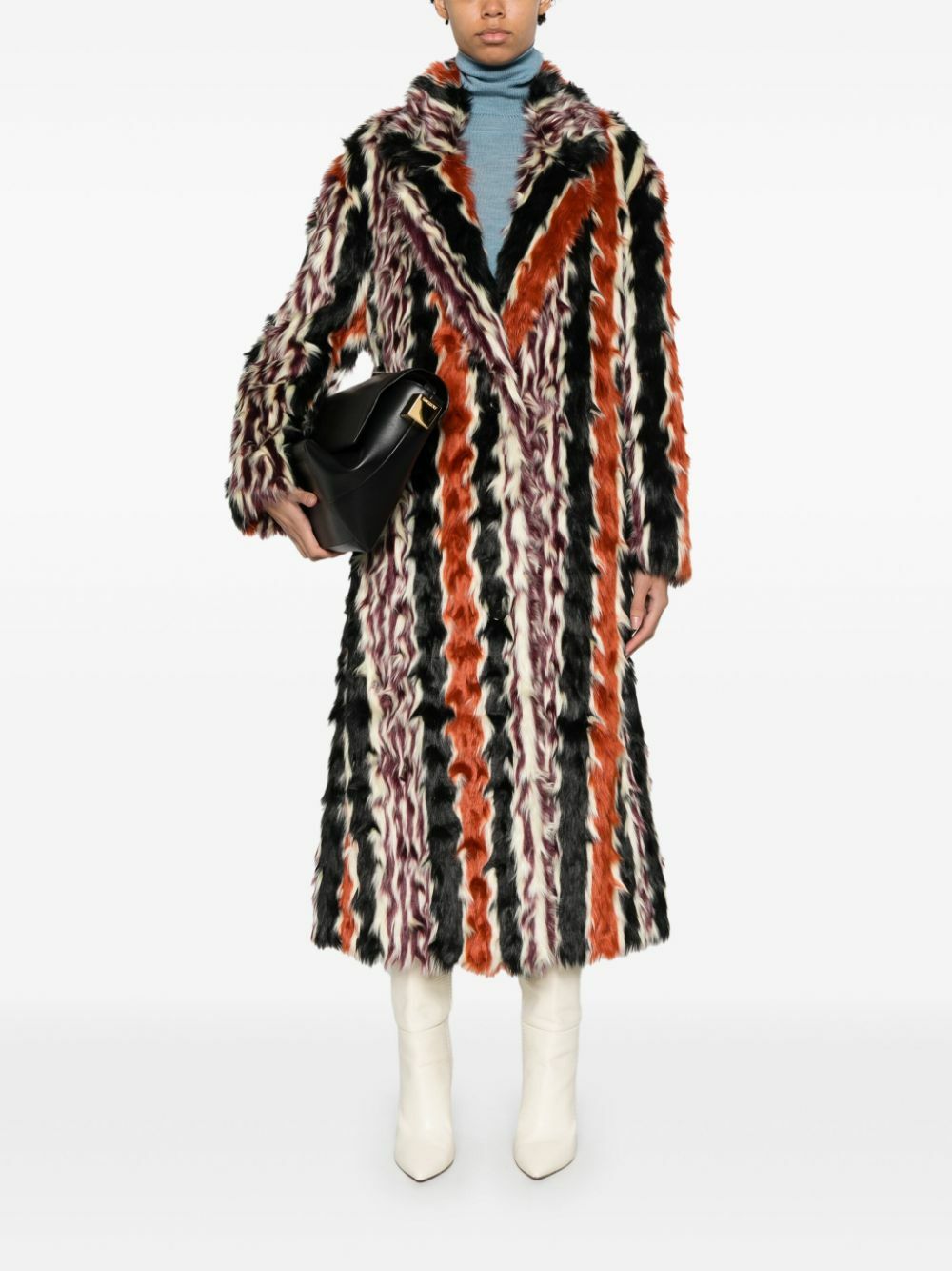 MISSONI✨ウール・モヘア混ストライプロングコート Missoni Striped Faux-Fur Coat Missoni