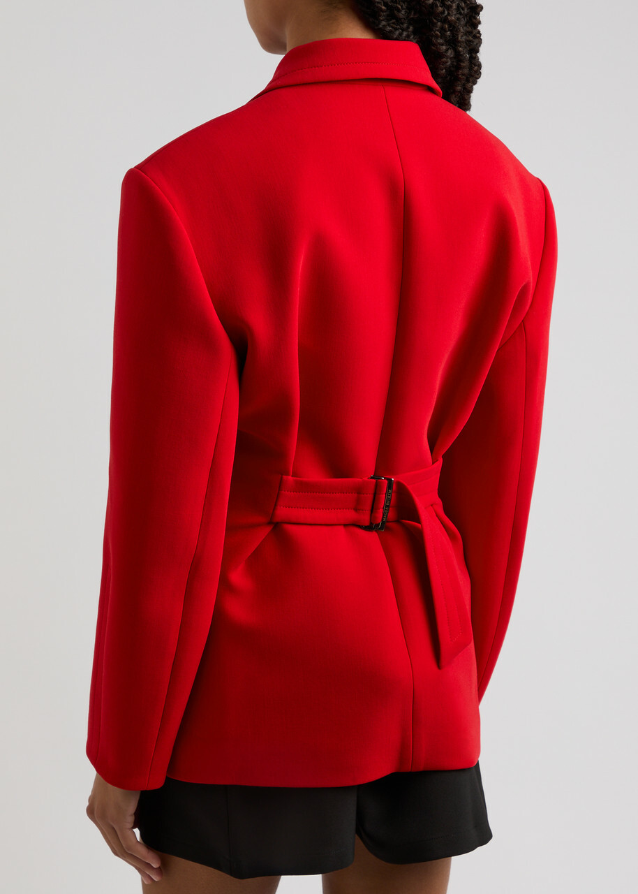 Magda Butrym Double-breasted Stretch-wool Blazer Red Magda