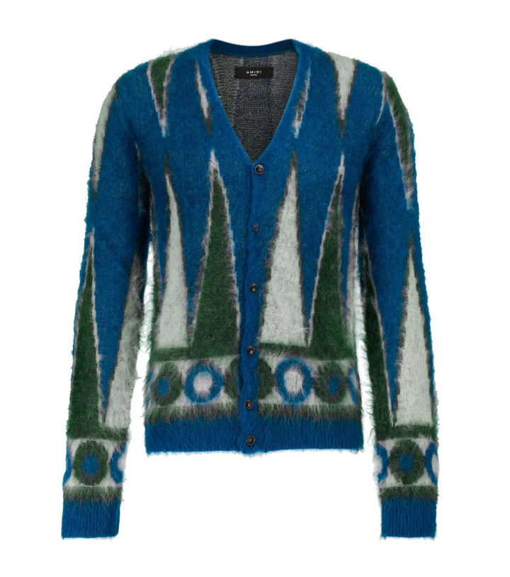 Photo: Amiri - Backgammon mohair-blend cardigan