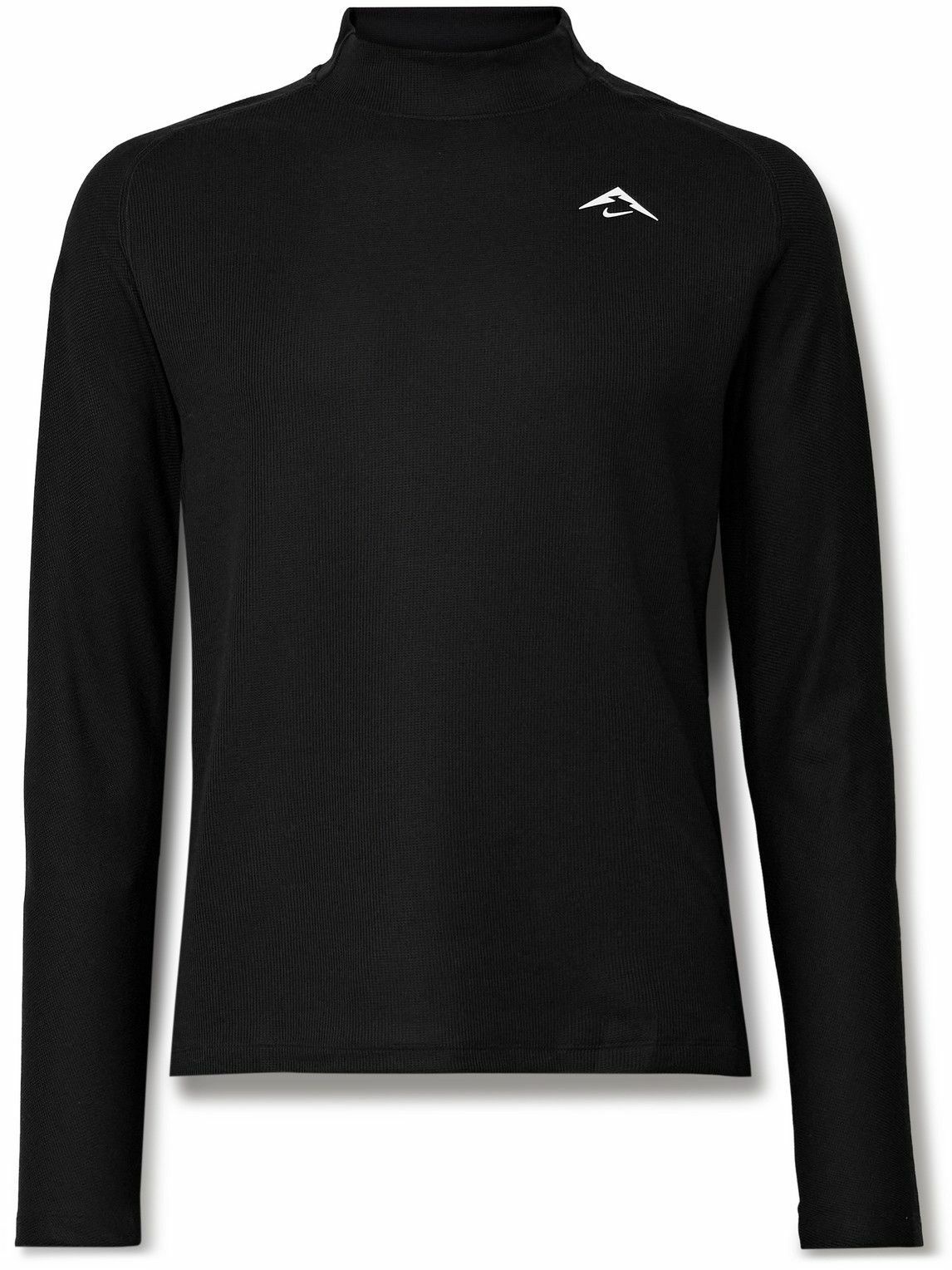 Photo: Nike Running - Trail Mock-Neck Dri-FIT T-Shirt - Black