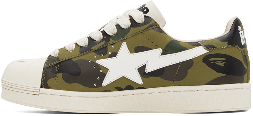 BAPE Green Skull Sta 1st Camo Sneakers A Bathing Ape