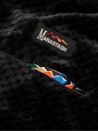 MANASTASH - Logo-Appliquéd Fleece Gilet - Black