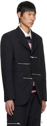 Comme des Garçons Homme Deux Navy Irregular Pin Head Blazer