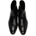 Saint Laurent Black Wyatt Zip Boots