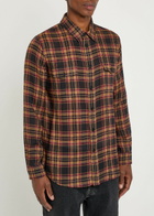 Saint Laurent Plaid Wool Shirt Multicoloured 1