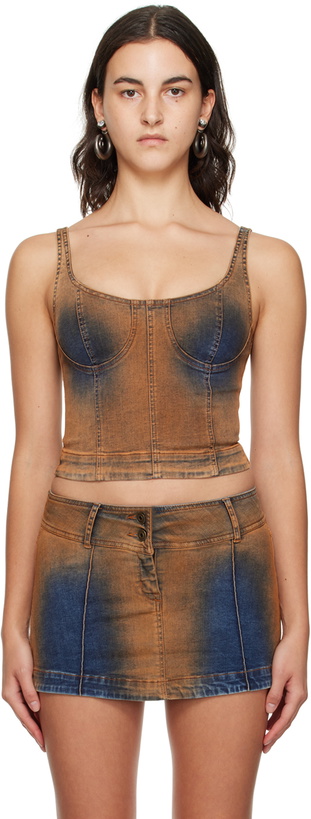 Photo: KNWLS Brown Harley Denim Tank Top