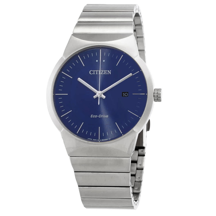 Photo: Citizen Axiom Eco-Drive Blue Dial Unisex Watch BM7580-51L
