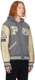 Polo Ralph Lauren Gray Paneled Bomber Jacket