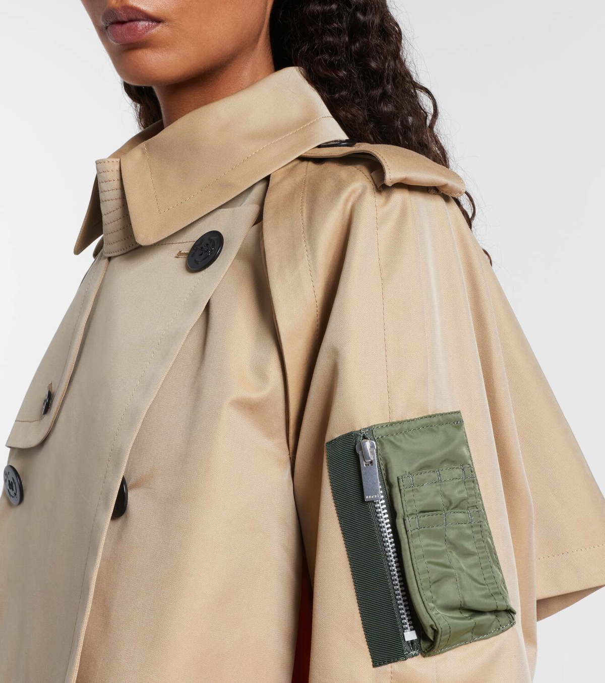Sacai Cotton-blend gabardine and twill jacket Sacai