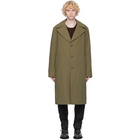 Maison Margiela Green Cotton Twill Trench Coat