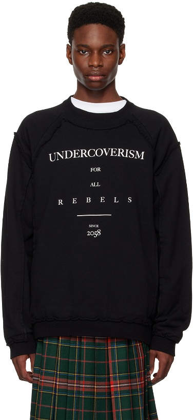 Photo: Undercoverism Black Raw Edge Sweatshirt