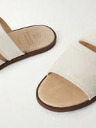 Brunello Cucinelli - Suede Sandals - Neutrals