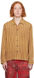 Karu Research Tan Striped Shirt