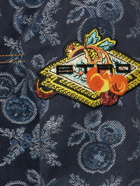 ETRO - Embroidered Denim Belted Long Coat