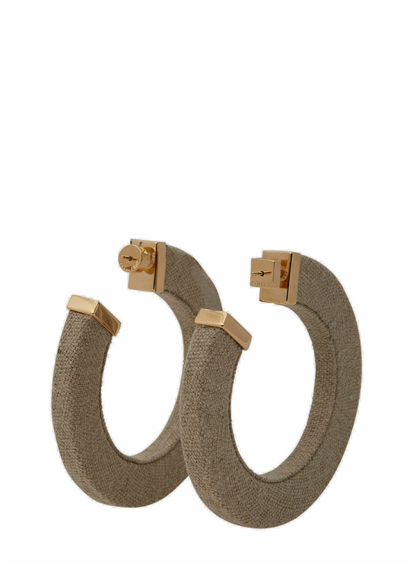 Photo: La Créole Line Hoop Earrings in Beige