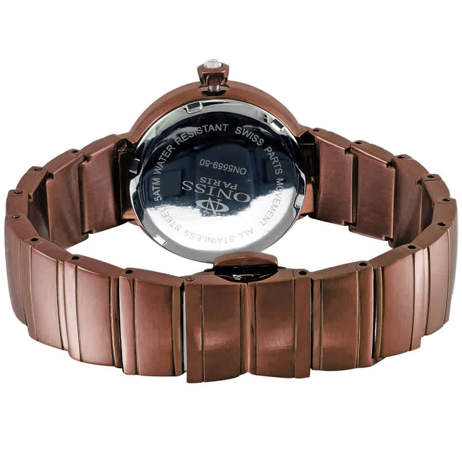 Oniss ON5559SS Quartz Brown Dial Ladies Watch ON5559SSIPBN
