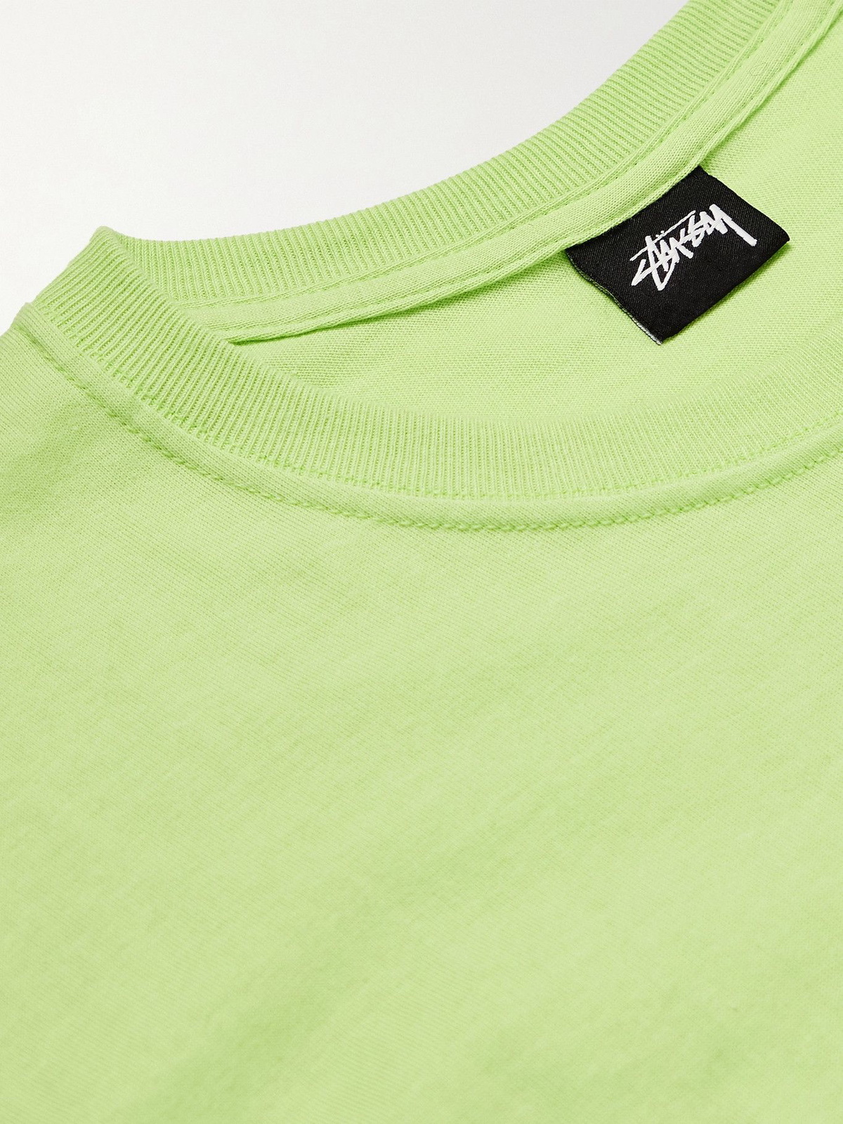 stussy lime green t shirt