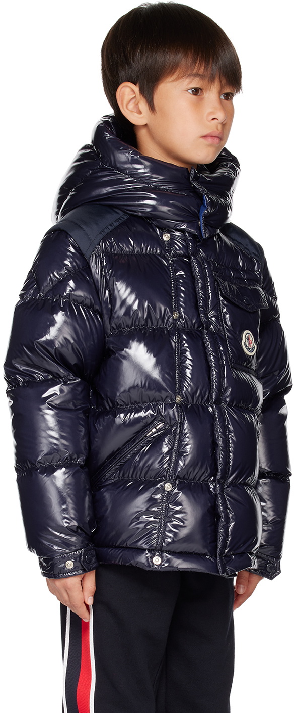 Moncler Enfant Kids Blue Karakorum Down Jacket Moncler Enfant