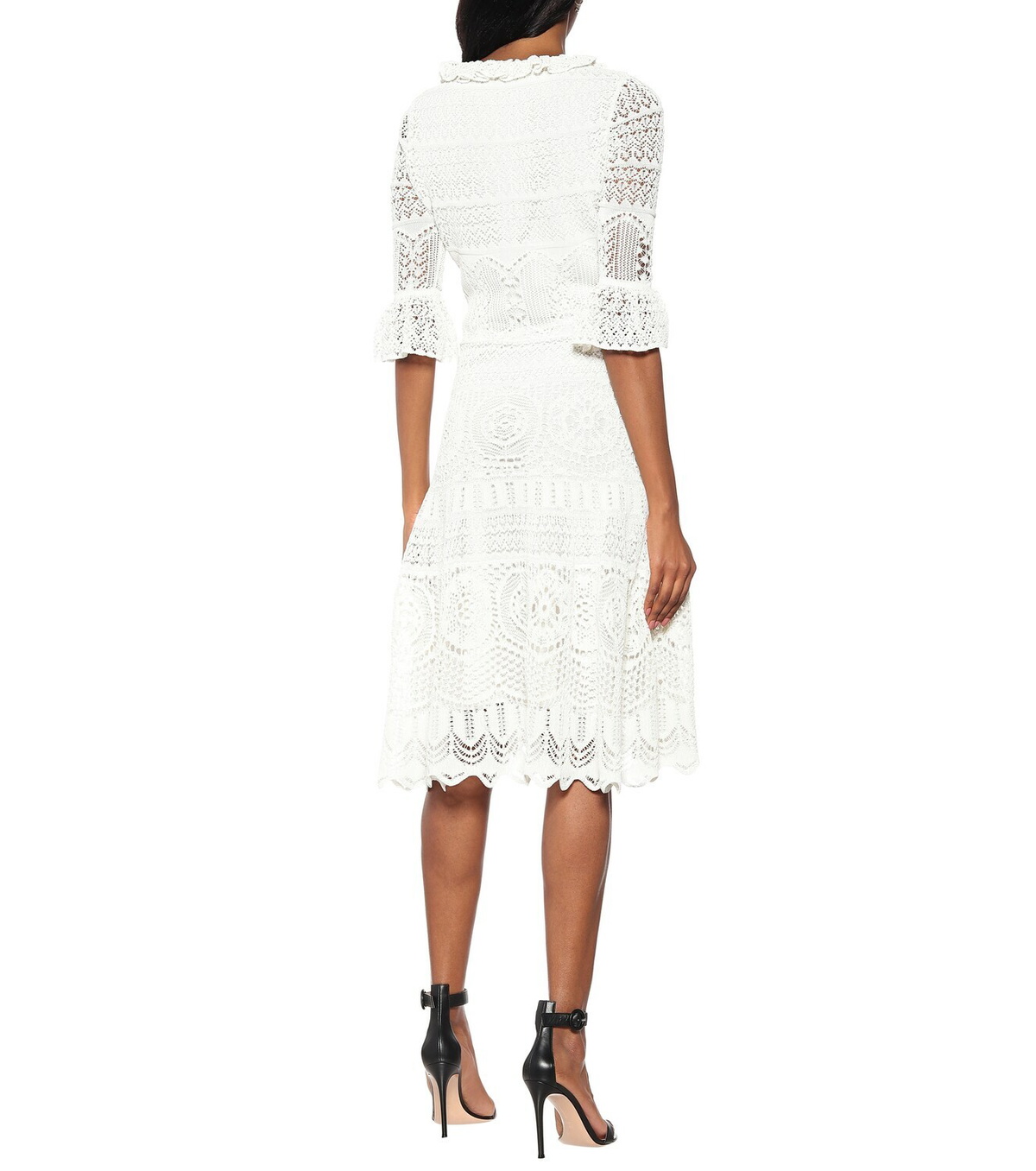 womens lace midi dress Emery Lace Midi Dress in Ivory