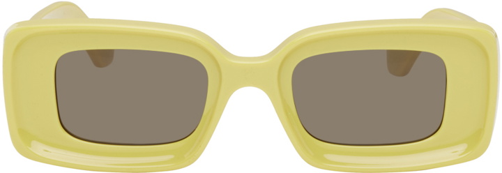 Photo: Loewe Yellow Rectangular Sunglasses