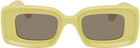 Loewe Yellow Rectangular Sunglasses